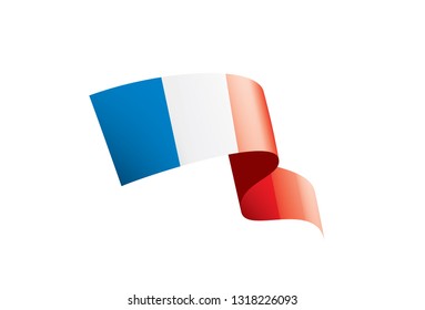 France flag, vector illustration on a white background.