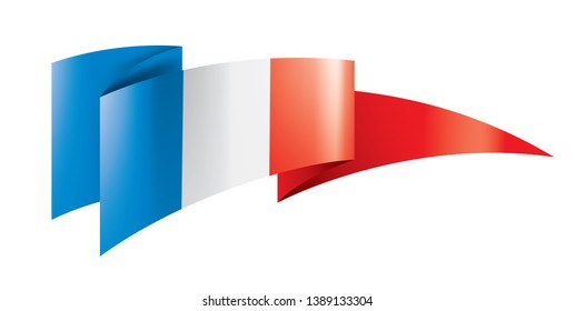 France flag, vector illustration on a white background.