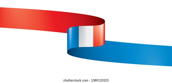 France flag, vector illustration on a white background.