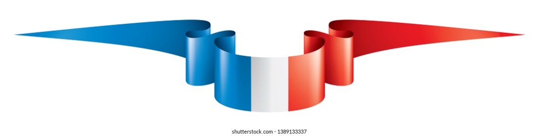 France flag, vector illustration on a white background.