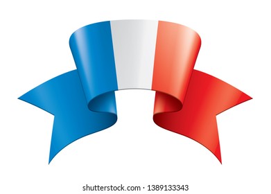 France flag, vector illustration on a white background.