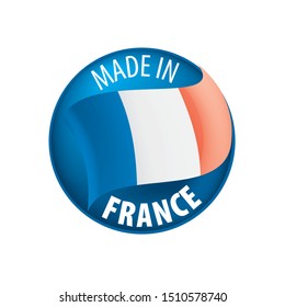 France flag, vector illustration on a white background.