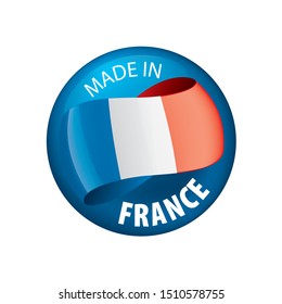 France flag, vector illustration on a white background.