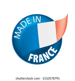 France flag, vector illustration on a white background.