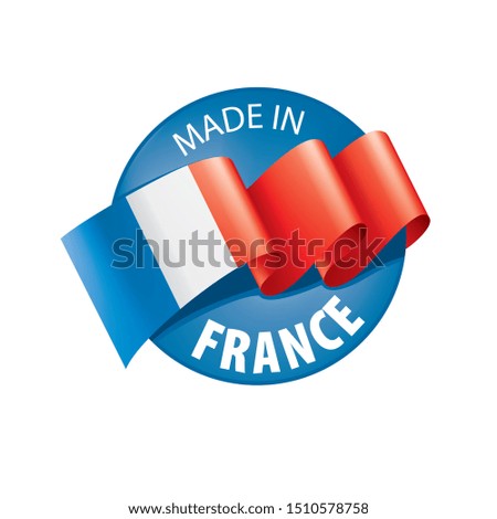 France flag, vector illustration on a white background.