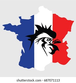 France flag vector with roster