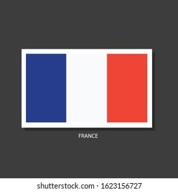 France flag Vector Square Icon.