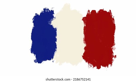 France flag. watercolor concept. illustration vector.