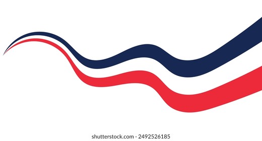 France Flag Wave strip Abstract Design