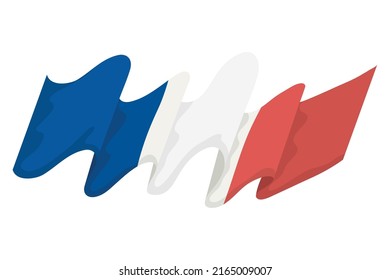 france flag waving country icon