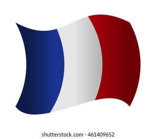 France Flag Waving Wind Stock Vector (Royalty Free) 461409652 ...