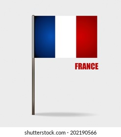 Francia, diseño de concepto Flags. Ilustración vectorial.