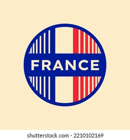 France flat logo design vector template