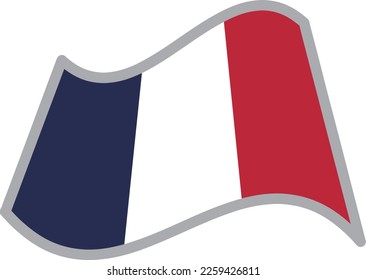 France fluttering national flag illustration vector material