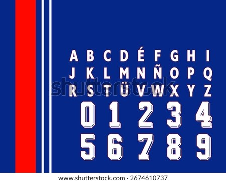 france font, Retro vector font inspired by iconic 1990s sports uniforms, bold block letters with outlined 3D effect. Perfect for jerseys, posters, urban fashion, and vintage inspired sports graphics