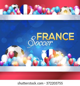 France Football National Theme Banner, Card, Background