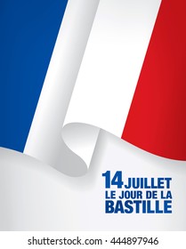 France. French translation of the inscription: 14 th of July. Bastille Day.