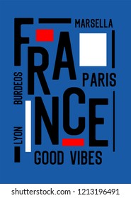 france good vibes,t-shirt design