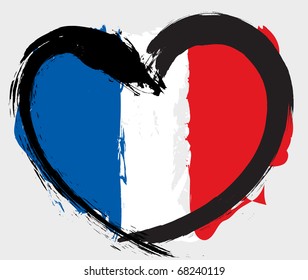 France grunge flag