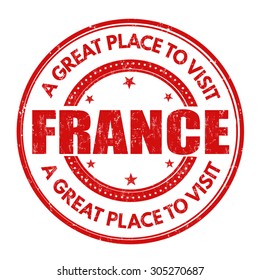 France grunge rubber stamp on white background, vector illustration