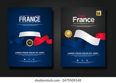 France happy Independence Day cover background design for elements material design a poster, leaflet, brochure, flayer, cover books and others users