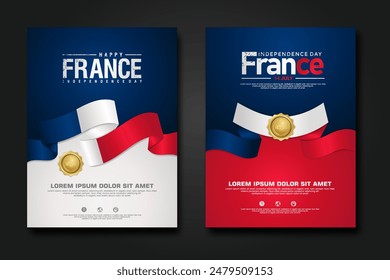 France happy Independence Day cover background design for elements material design a poster, leaflet, brochure, flayer, cover books and others users