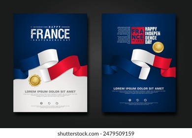 France happy Independence Day cover background design for elements material design a poster, leaflet, brochure, flayer, cover books and others users