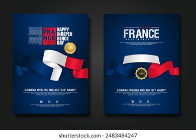 France happy Independence Day cover background design for elements material design a poster, leaflet, brochure, flayer, cover books and others users