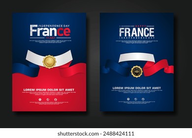 France happy Independence Day cover background design for elements material design a poster, leaflet, brochure, flayer, cover books and others users