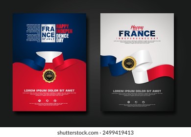 France happy Independence Day cover background design for elements material design a poster, leaflet, brochure, flayer and others users