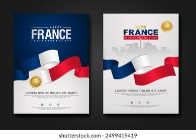 France happy Independence Day cover background design for elements material design a poster, leaflet, brochure, flayer and others users