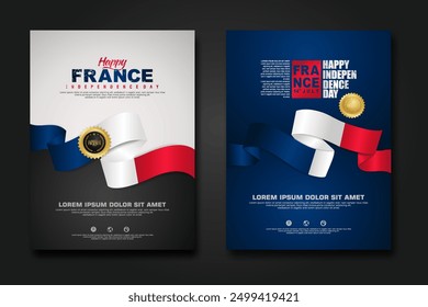 France happy Independence Day cover background design for elements material design a poster, leaflet, brochure, flayer and others users