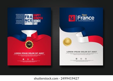 France happy Independence Day cover background design for elements material design a poster, leaflet, brochure, flayer and others users