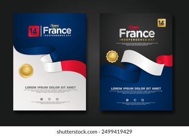 France happy Independence Day cover background design for elements material design a poster, leaflet, brochure, flayer and others users