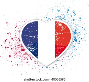 bandera del corazón de francia
