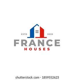 France houses logo vector template.