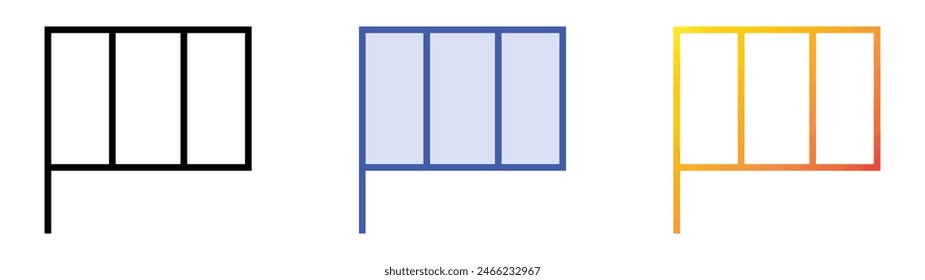 france icon. Linear, Blue Fill and Gradient Style Design Isolated On White Background