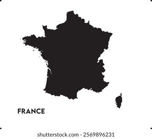 France icon vector design, France Logo design, France's unique charm and natural wonders, Use it in your marketing materials, travel guides, digital projects, France map logo vector, Black vector