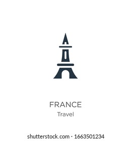 France icon vector. Trendy flat france icon from travel collection isolated on white background. Vector illustration can be used for web and mobile graphic design, logo, eps10