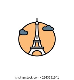 france iconic eiffel tower sunset icon