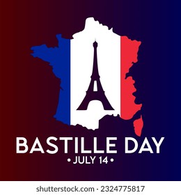 France independemce day celebration concept template. Happy Bastille day vector template. France national day banner template.