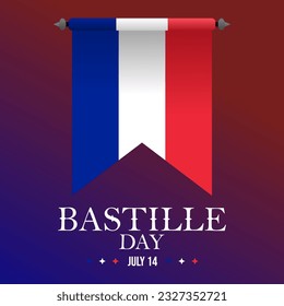 France independemce day celebration concept template. Happy Bastille day vector template. France national day banner template.