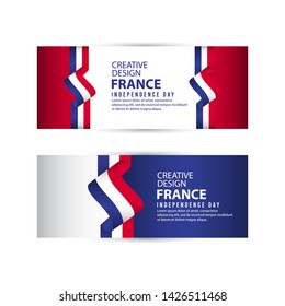France Independent Day Poster Creative Design Illustration Vector Template