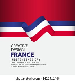 France Independent Day Poster Creative Design Illustration Vector Template
