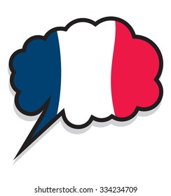 France language text bubble