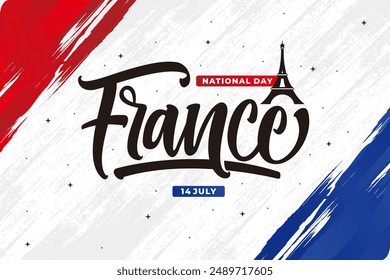 france lettering background vector design