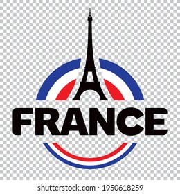 FRANCE LOGOTYPE WITH EIFFEL TOWER