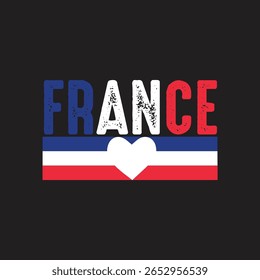 France love design with parches for  t shirts and others uses
