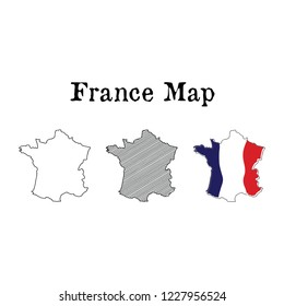 France Map. 3 map styles.