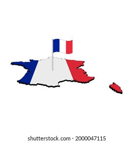 France map 3d vector graphics